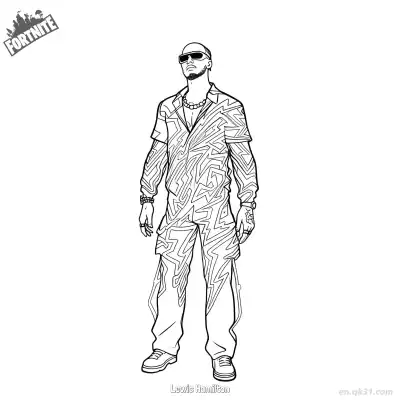 Free printable Lewis Hamilton 01 Coloring Page - Free PDF Printable Fortnite Coloring Sheets coloring page